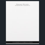Elegant Black Footer Name Address Letterhead<br><div class="desc">Elegant Black Footer Name Address Letterhead</div>