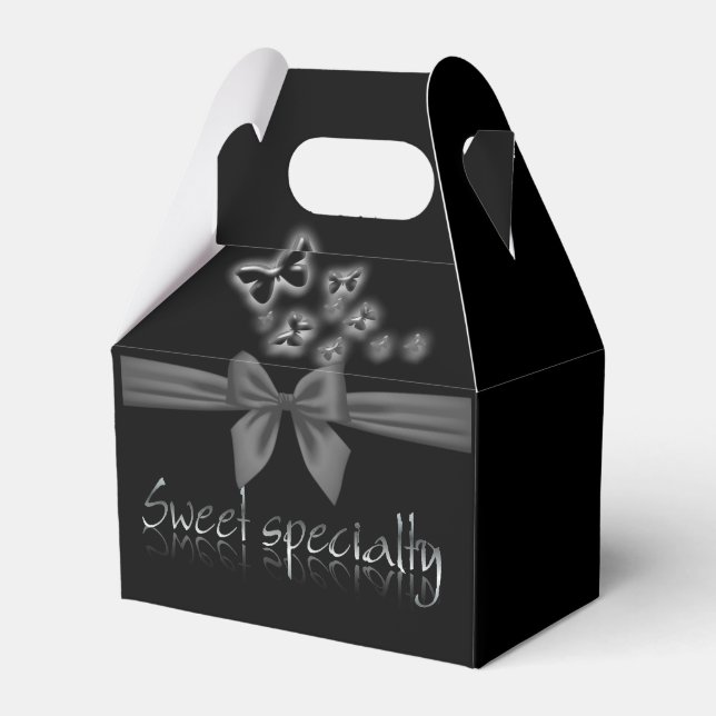 elegant black for sweets favor boxes (Front Side)