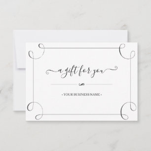 Elegant Black Frame Customized Gift Certificate