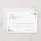 Elegant Black Geometric Calligraphy RSVP Card