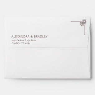 Elegant Black Geometric Lines Envelope