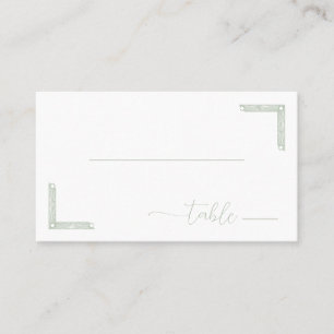 Elegant Black Geometric Lines Place Card