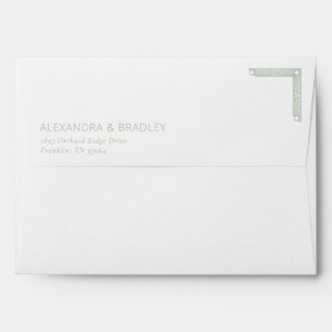 Elegant Black Geometric Minimalist Envelope