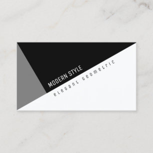 elegant black geometric modern style business card