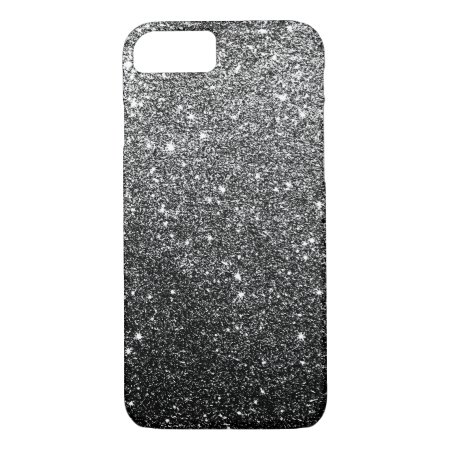 Elegant Black Glitter Iphone 7 Case