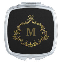 Elegant Black glitter monogram
