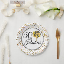 Elegant Black Gold 50 and Fabulous Birthday