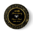Elegant Black & Gold 50th Wedding Anniversary