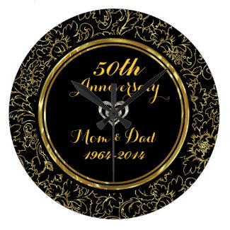 Elegant Black &amp; Gold 50th Wedding Anniversary