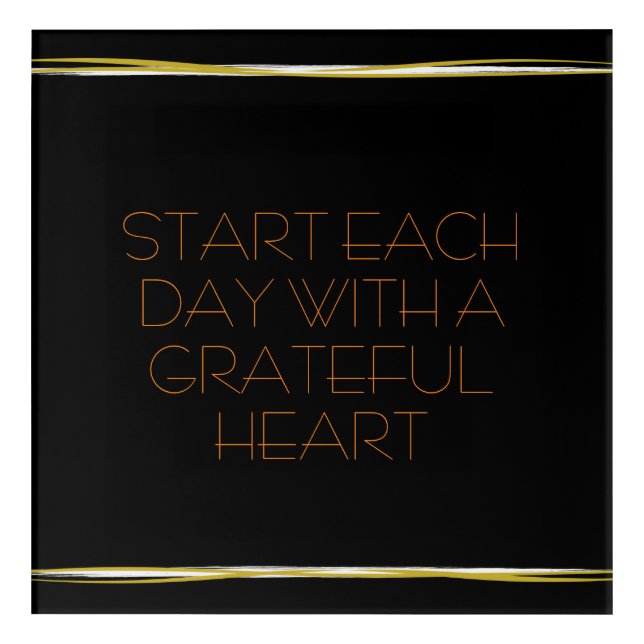 ELEGANT BLACK GOLD ACRYLIC WALL ART (Front)