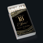 Elegant Black Gold Agate 18th Birthday Party Matchboxes<br><div class="desc">These are Elegant Black Gold Agate 18th Birthday Party Matchboxes!</div>