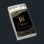 Elegant Black Gold Agate 18th Birthday Party Matchboxes<br><div class="desc">These are Elegant Black Gold Agate 18th Birthday Party Matchboxes!</div>