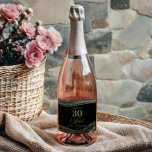 Elegant Black Gold Agate 30th Birthday Party Sparkling Wine Label<br><div class="desc">These are Elegant Black Gold Agate 30th Birthday Party Sparking Champagne Wine Labels!</div>
