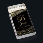 Elegant Black Gold Agate 50th Birthday Party Matchboxes<br><div class="desc">These are Elegant Black Gold Agate 50th Birthday Party Matchboxes!</div>