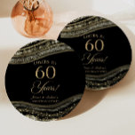 Elegant Black Gold Agate 60th Anniversary Party Paper Plates<br><div class="desc">These are Elegant Black Gold Agate 60th Wedding Anniversary Party Paper Plates!</div>