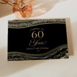 Elegant Black Gold Agate 60th Birthday Party Guest Book<br><div class="desc">This is an Elegant Black Gold Agate 60th Birthday Party Guest Book!</div>