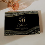 Elegant Black Gold Agate 90th Birthday Party Guest Book<br><div class="desc">This is an Elegant Black Gold Agate 90th Birthday Party Guest Book!</div>