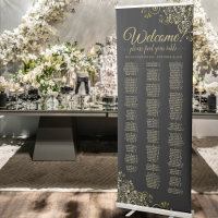 Elegant Black & Gold Alphabetical Seating Chart