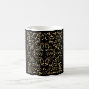 Elegant Black Gold Art Deco Design Coffee Mug