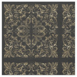 Elegant Black Gold Art Deco Design Fabric