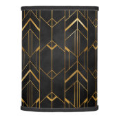 Elegant Black & Gold Art Deco Monogram Accent  Lamp Shade (Right)