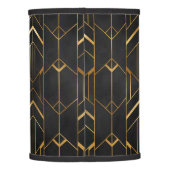 Elegant Black & Gold Art Deco Monogram Accent  Lamp Shade (Back)