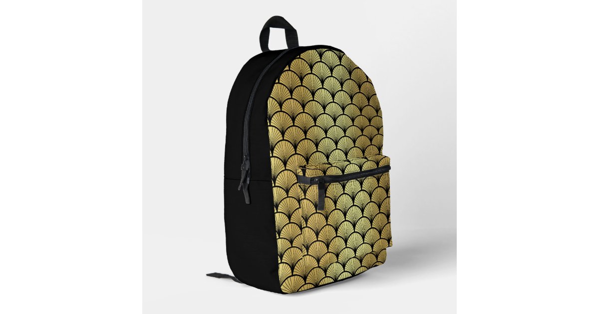 Damask Gold Print Pattern Backpack main image 1