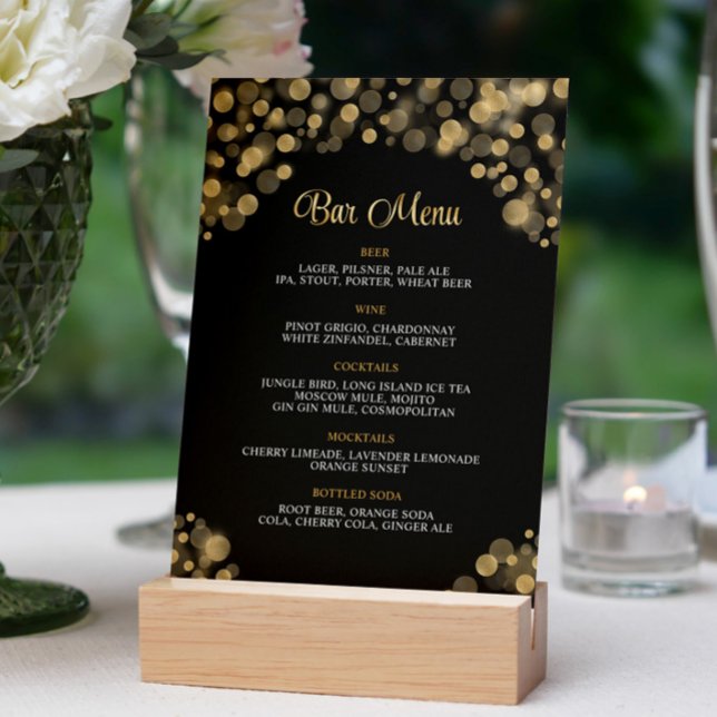 Elegant Black & Gold Bar Menu Invitation (Creator Uploaded)