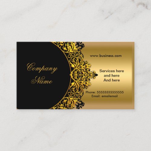 Elegant Black Gold Boutique Business Card