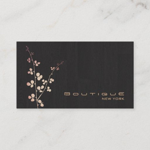 Customizable Simple Modern Boutique Wood Grain Look Business Card Templates