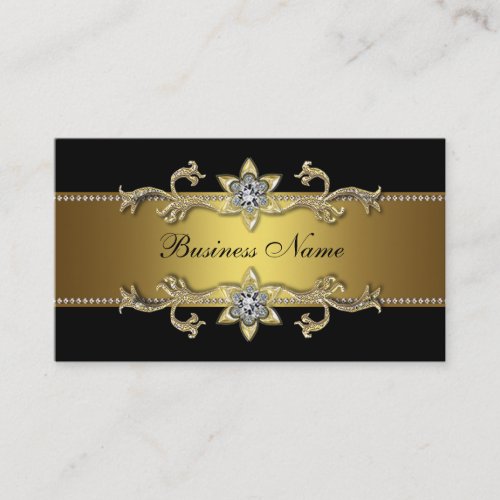 Elegant Black Gold Business Card