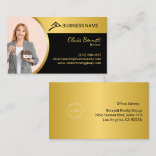 Elegant Black & Gold Business Card