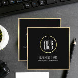 Elegant Black Gold Business Card | Logo at Zazzle