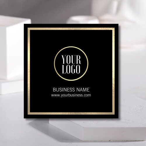 Elegant Black Gold Business Card  LOGO