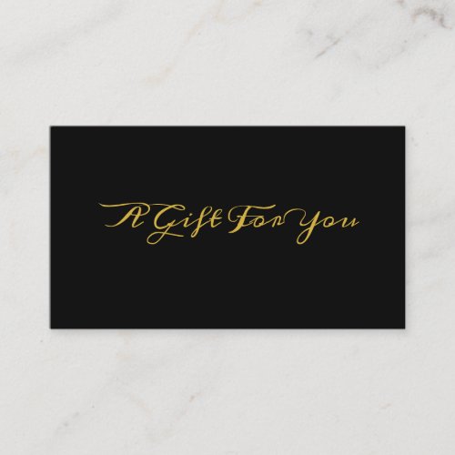 Elegant Black Gold Calligraphy Gift Certificate