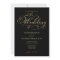 Elegant Black Gold Calligraphy Wedding