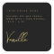 Elegant black gold candle product label