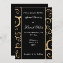 Elegant Black Gold Corporate party Invitation