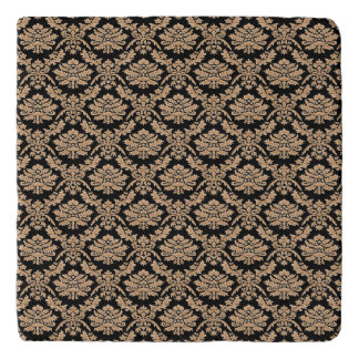 Elegant Black & Gold Demask Classic Design Trivet