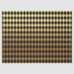 elegant black gold diamond pattern tissue paper