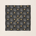 Elegant Black Gold Diamond Tufted Scarf Your Name<br><div class="desc">Elegant Black Gold Diamond Tufted Luxury Your Name Golden Gemstone Personalized Gift - Add Your Name or Text - Make Your Special Gift - Resize and move or remove and add text / elements with Customization tool. Choose your favorite Font / Size / Color ! Design by MIGNED ! Please...</div>