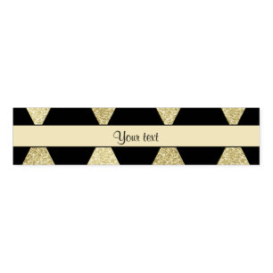 Elegant Black & Gold Diamonds Napkin Bands