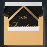 Elegant Black Gold Geometric Birthday Party Envelope<br><div class="desc">Beautiful Elegant Black Gold Geometric Birthday Party design for that elegant 50th Birthday Party Celebration.  It can be personalized for that special event in your life. It will make a impression on whomever opens the envelope.</div>