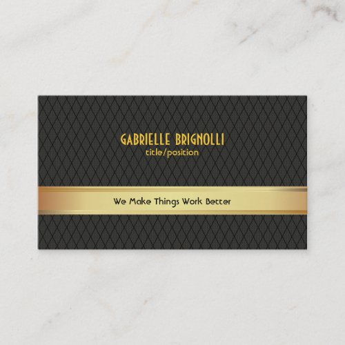 Elegant Black &amp; Gold Geometric Pattern Business Card Templates