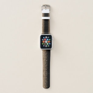 Elegant Black & Gold Glitter Ombre Apple Watch Band