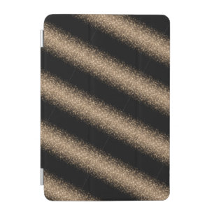 Elegant Black & Gold Glitter Ombre iPad Mini Cover