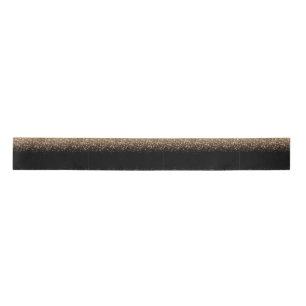 Elegant Black & Gold Glitter Ombre Satin Ribbon