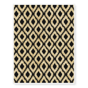Elegant Black Gold Glitter Tribal Pattern Temporary Tattoos