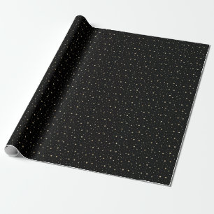 Elegant Black & Gold Glitter Wrapping Paper