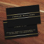 Elegant black gold gradient borders professional business card